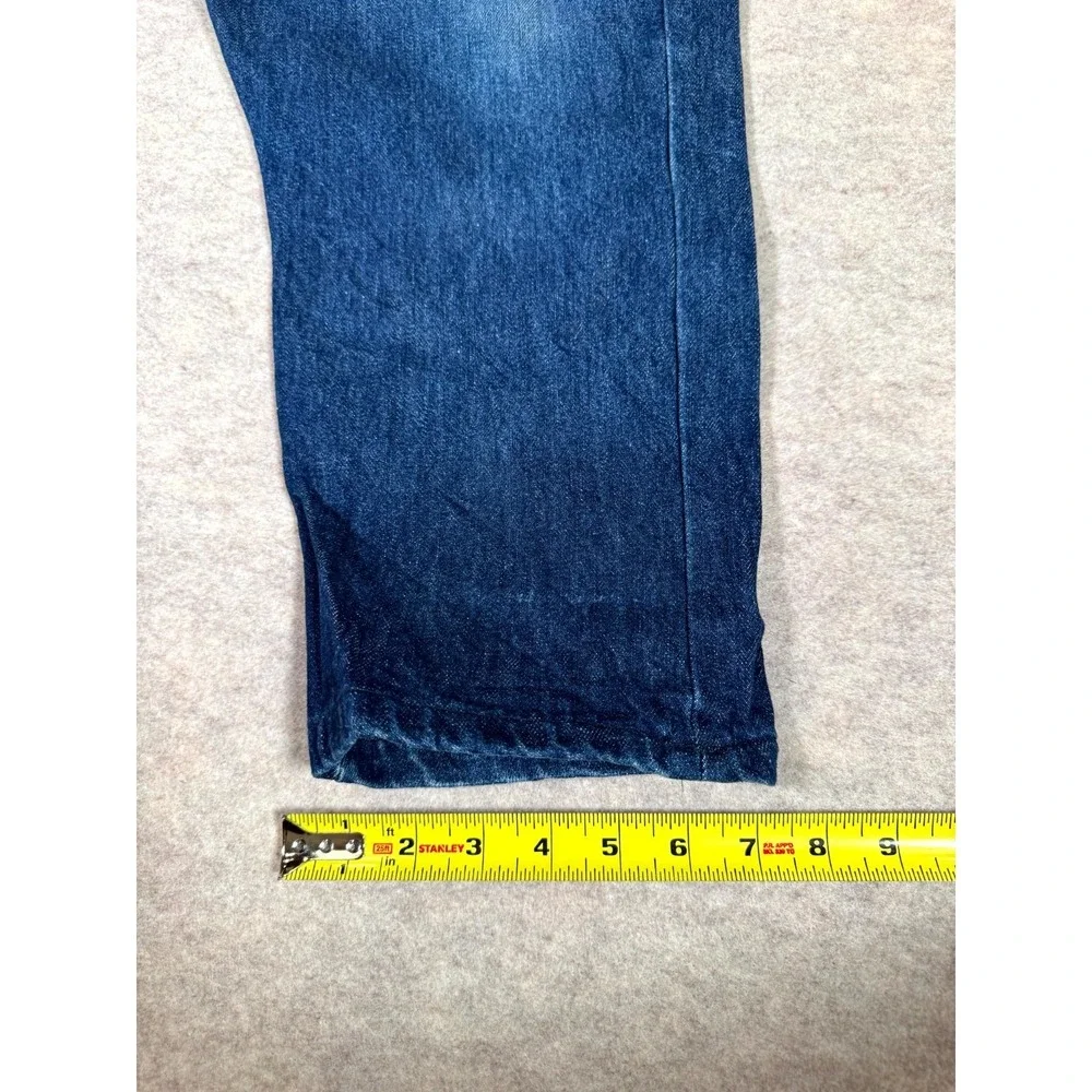 Levis 501 Original Jeans Mens 38x32 Blue Denim Classic Straight Leg‎ Button Fly